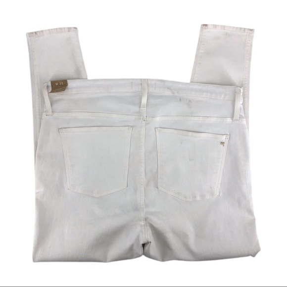 Madewell White 10” High Rise Skinny Jeans, Size 35 - Picture 3 of 9